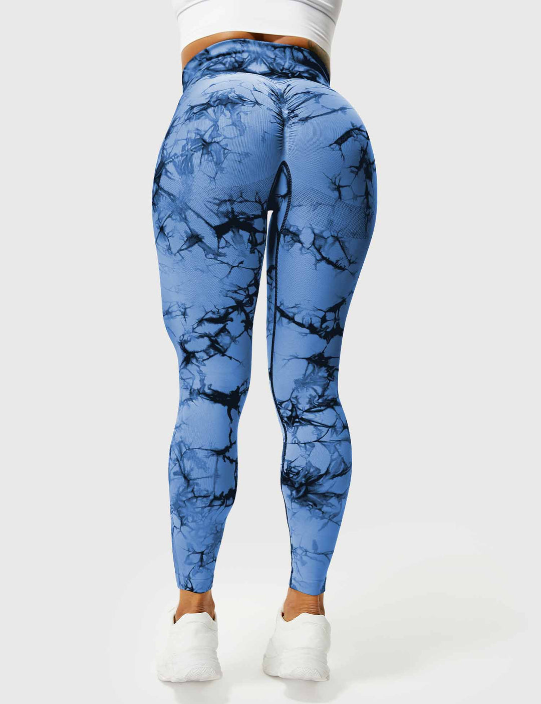 Comfortable Tie Dye Leggings - Ivy-Black Blue-S-Nora Luxe