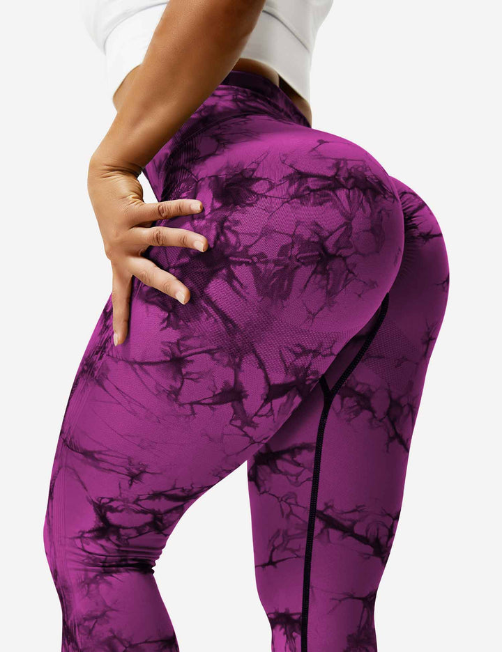 Comfortable Tie Dye Leggings - Ivy-Black Blue-S-Nora Luxe