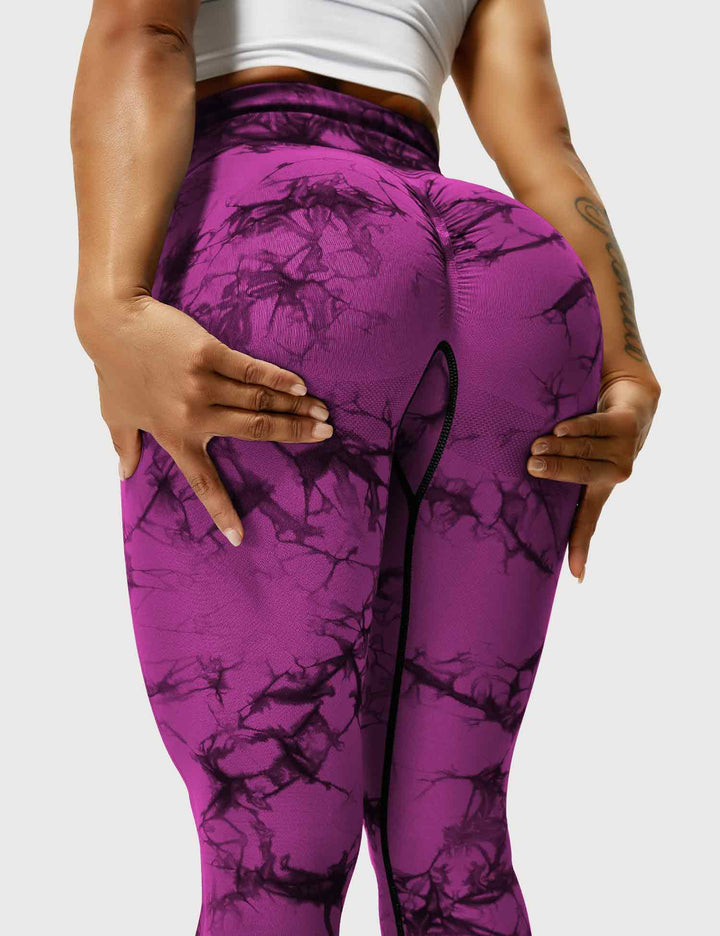 Comfortable Tie Dye Leggings - Ivy-Black Blue-S-Nora Luxe