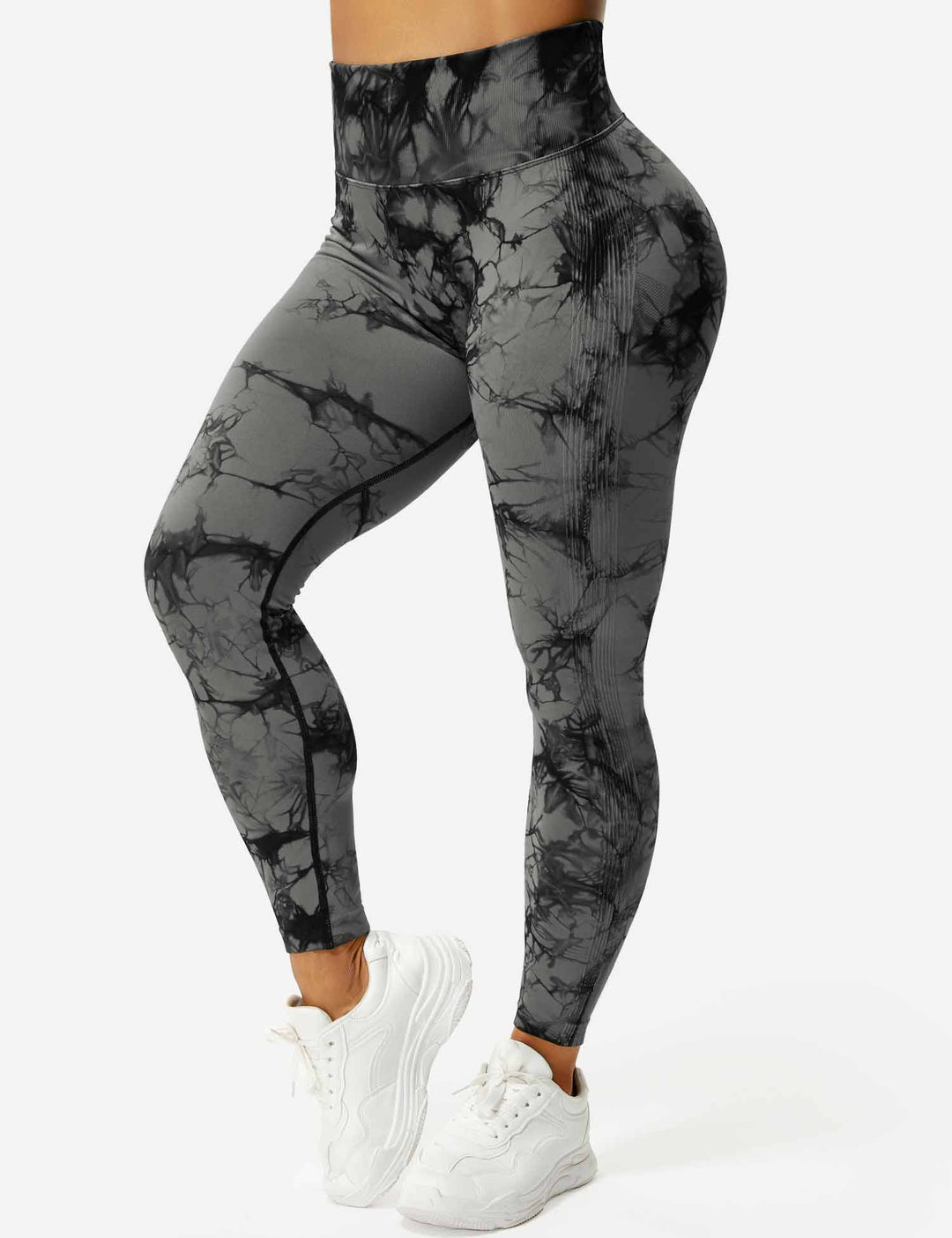 Comfortable Tie Dye Leggings - Ivy-Black Blue-S-Nora Luxe