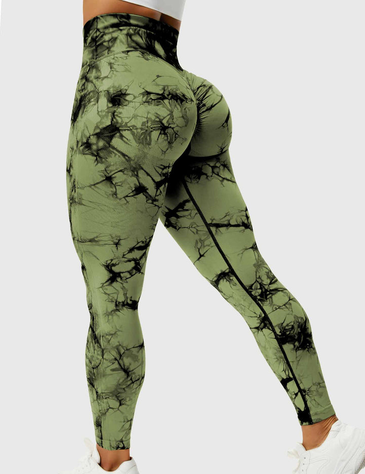 Comfortable Tie Dye Leggings - Ivy-Green-S-Nora Luxe