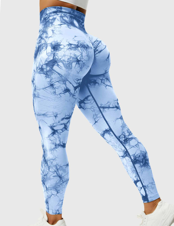 Comfortable Tie Dye Leggings - Ivy-Light Blue-S-Nora Luxe