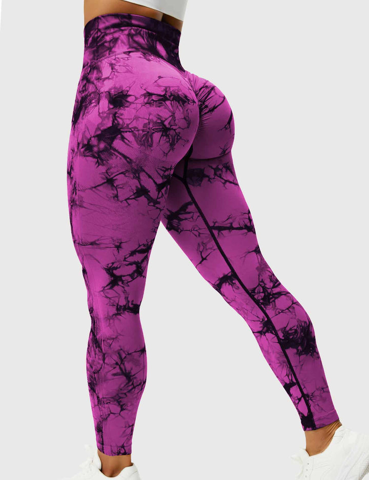 Comfortable Tie Dye Leggings - Ivy-Purple Pink-S-Nora Luxe