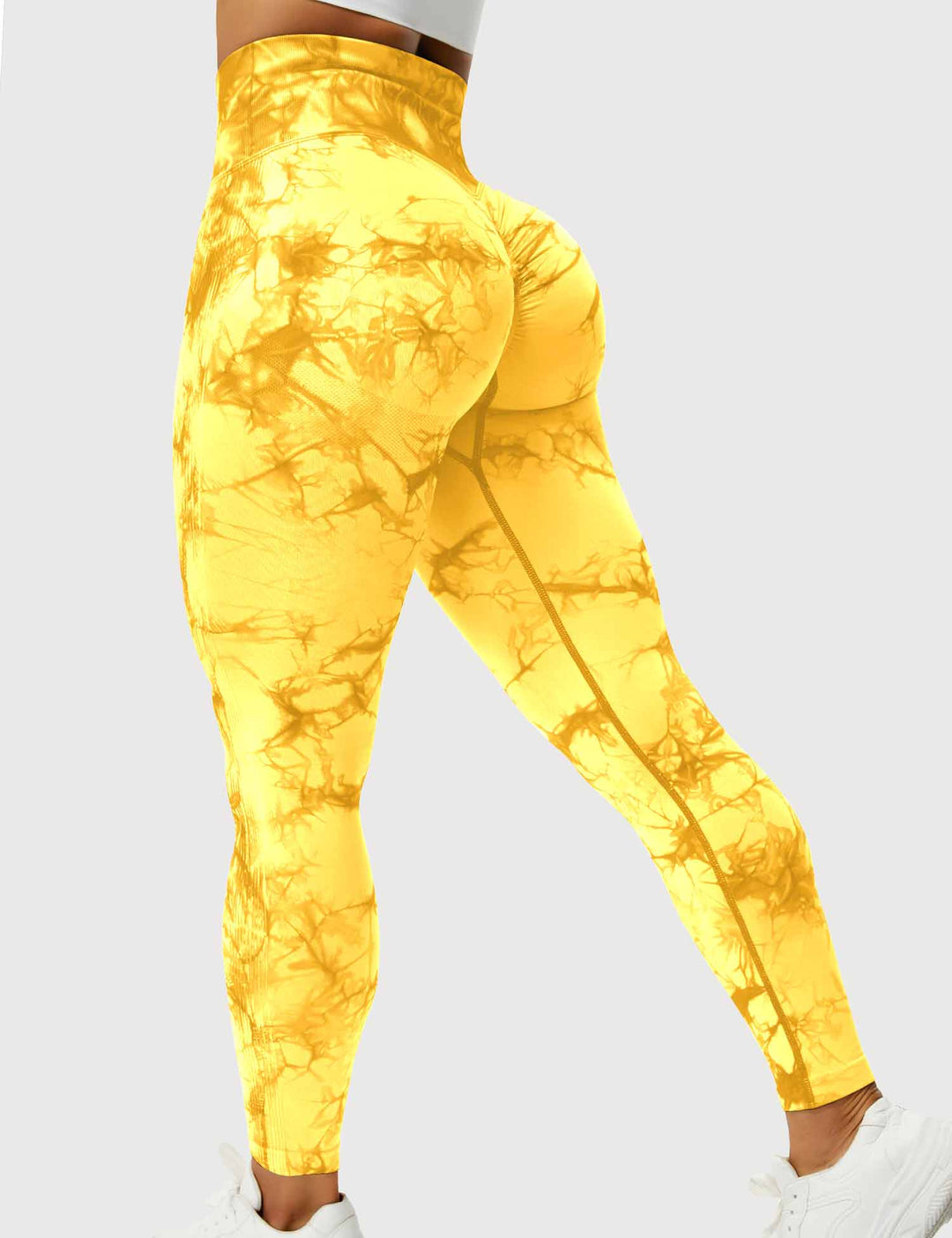 Comfortable Tie Dye Leggings - Ivy-Yellow-S-Nora Luxe