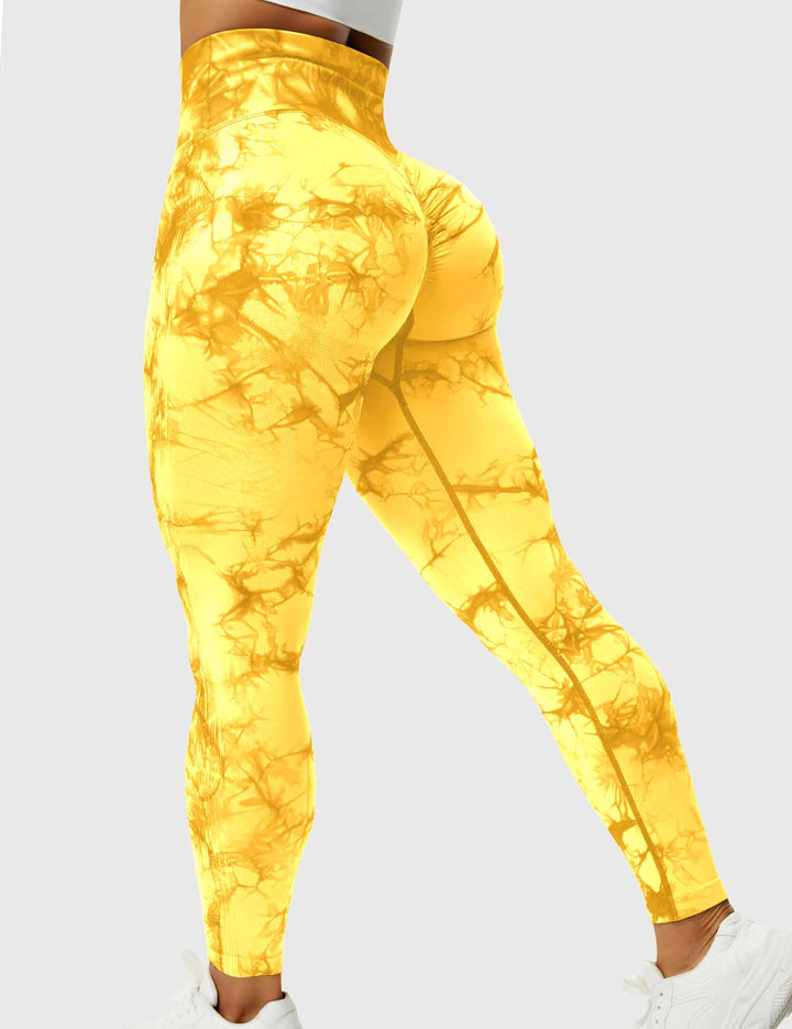 Comfortable Tie Dye Leggings - Ivy-Yellow-S-Nora Luxe