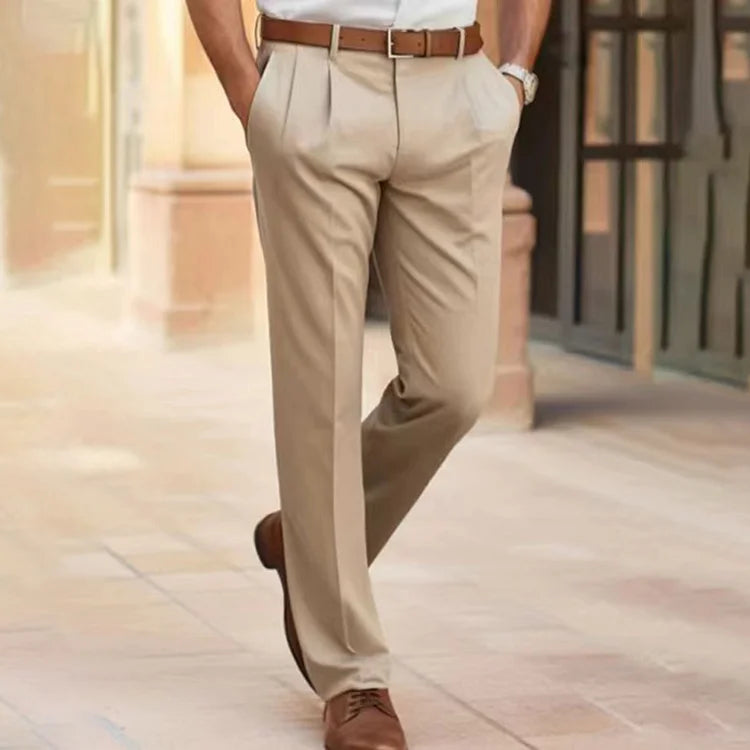 Comfortable Trousers for Men - Finn-Beige-S-Nora Luxe