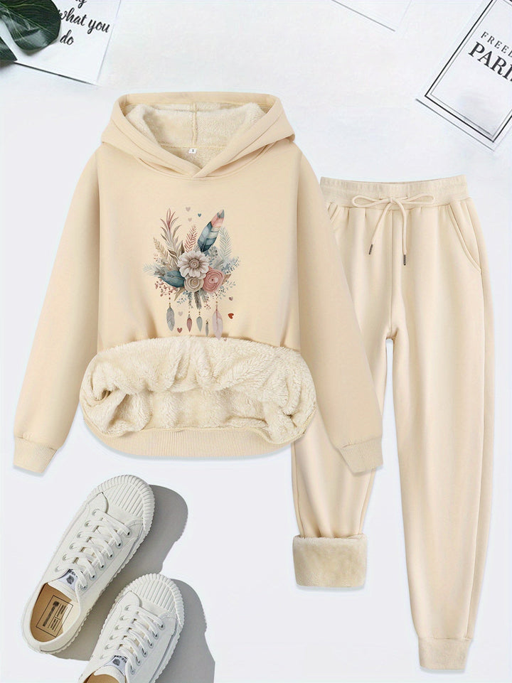 Comfortable Two-Piece Clothing Set for Women - Livia-Beige-S-Nora Luxe