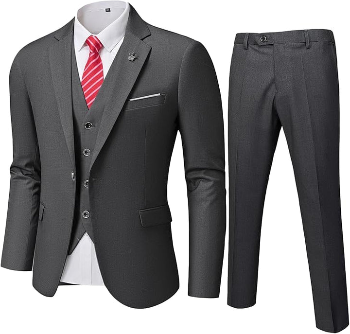 Comfortable Two-Piece Men's Suit - Ralph-Dark Gray-XS-Nora Luxe