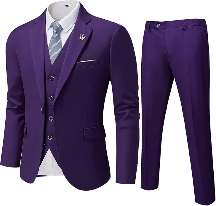 Comfortable Two-Piece Men's Suit - Ralph-Dark Purple-XS-Nora Luxe