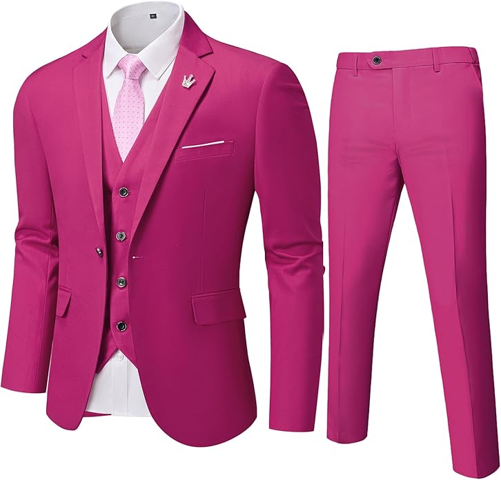 Comfortable Two-Piece Men's Suit - Ralph-Fuchsia-XS-Nora Luxe