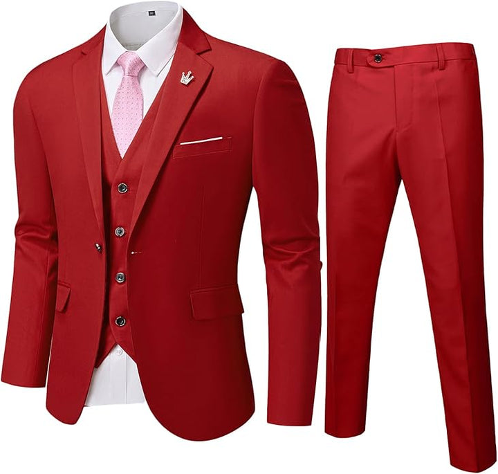 Comfortable Two-Piece Men's Suit - Ralph-Red-XS-Nora Luxe