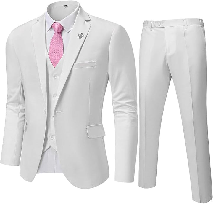 Comfortable Two-Piece Men's Suit - Ralph-White-XS-Nora Luxe