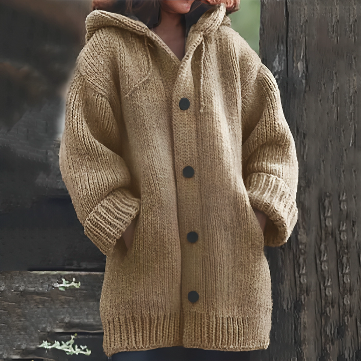 Comfortable Warm Women's Cardigan - Sophie-Brown-S-Nora Luxe