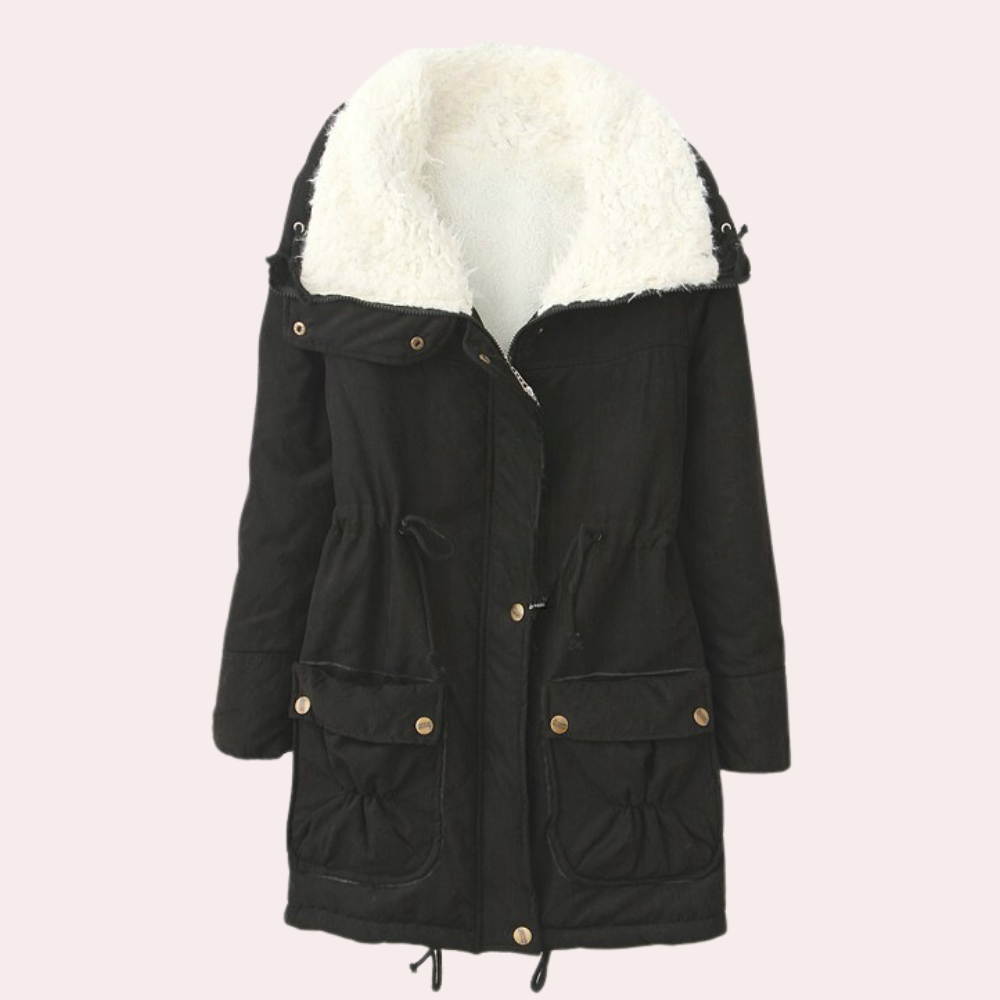 Comfortable Warm Women's Coat - Noelle-Black-XS-Nora Luxe