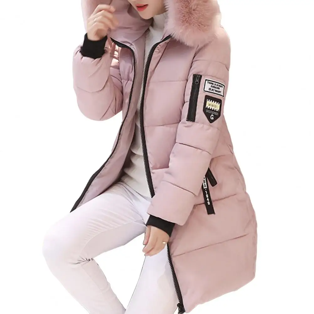 Comfortable Windproof Ladies Winter Jacket - Elinora-Pink-M-Nora Luxe
