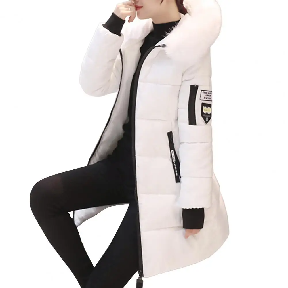 Comfortable Windproof Ladies Winter Jacket - Elinora-White-M-Nora Luxe