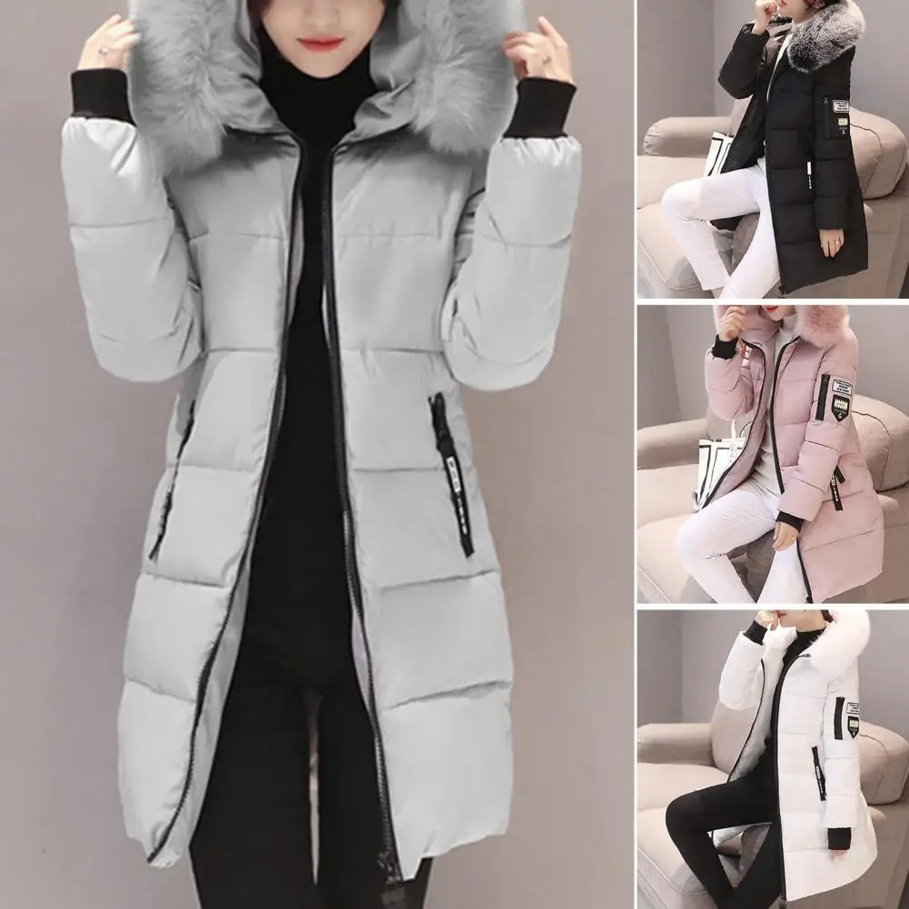Comfortable Windproof Ladies Winter Jacket - Elinora-White-M-Nora Luxe
