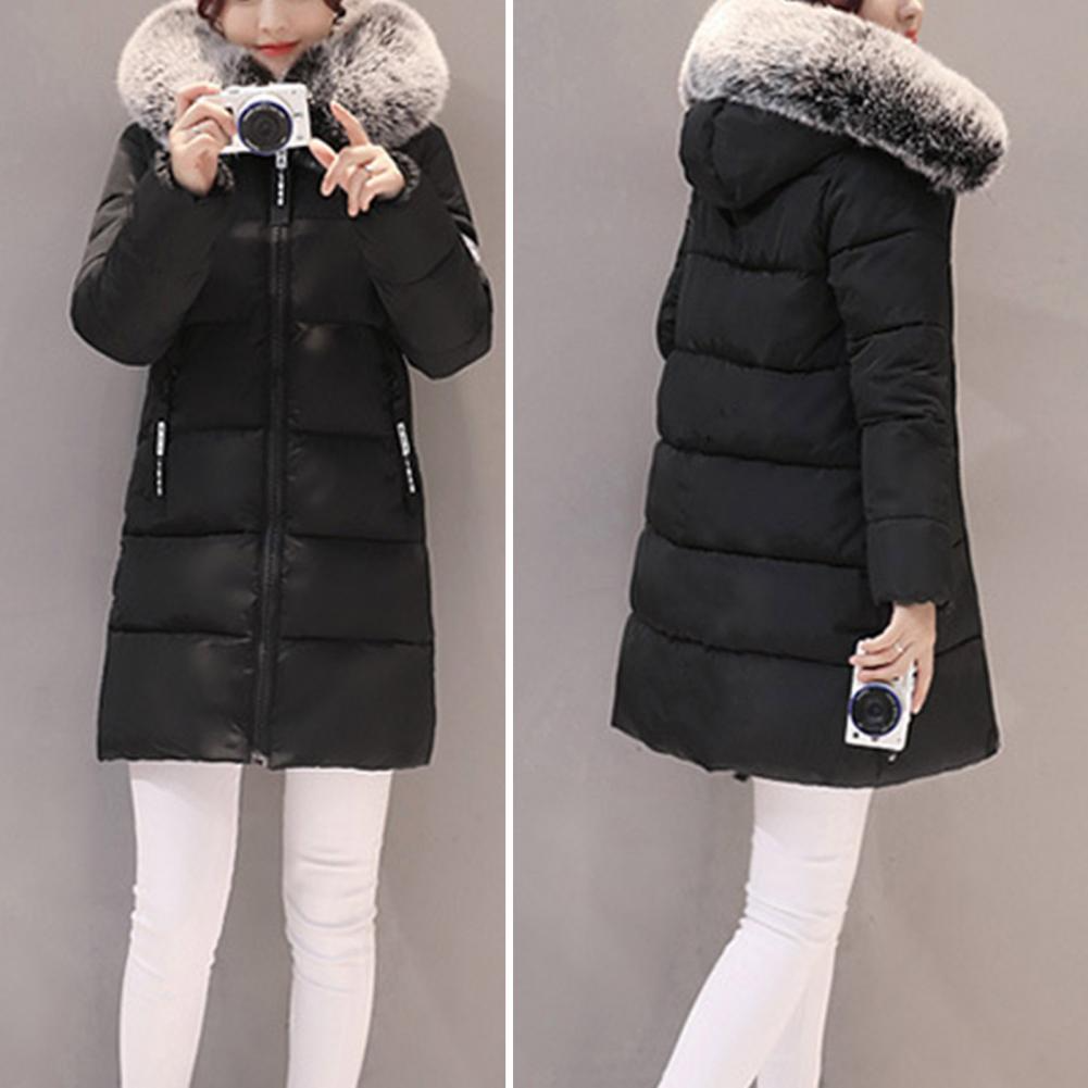 Comfortable Windproof Ladies Winter Jacket - Elinora-White-M-Nora Luxe
