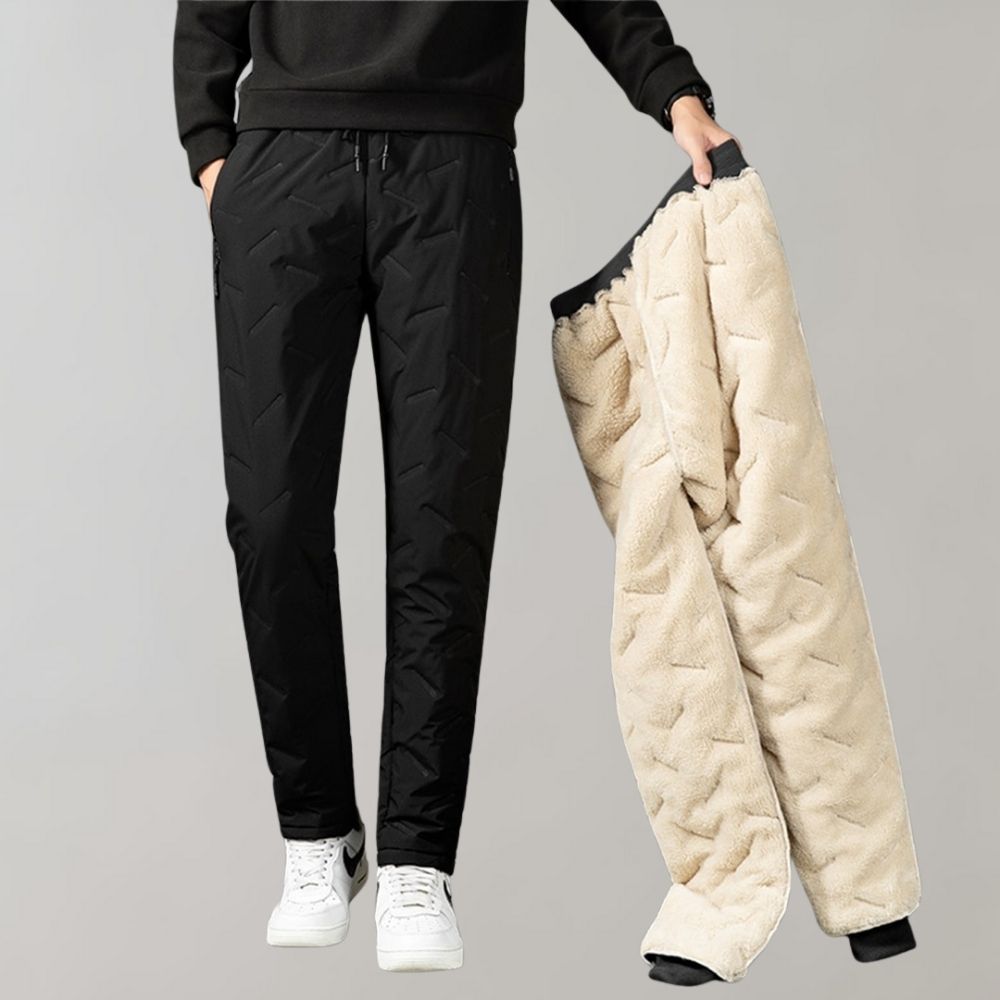 Comfortable Winter Trousers for Men - Logan-Black-M-Nora Luxe