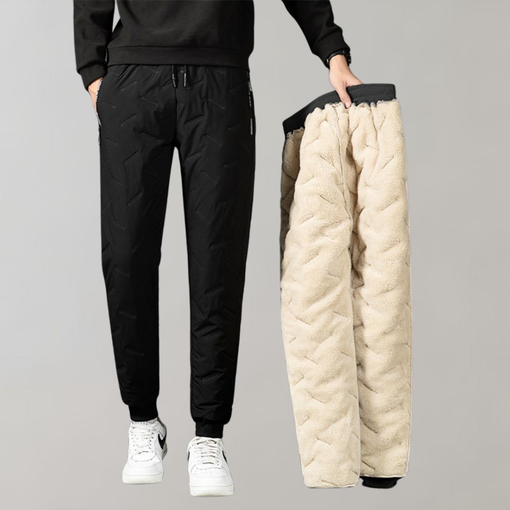 Comfortable Winter Trousers for Men - Logan-Black Pencil-M-Nora Luxe
