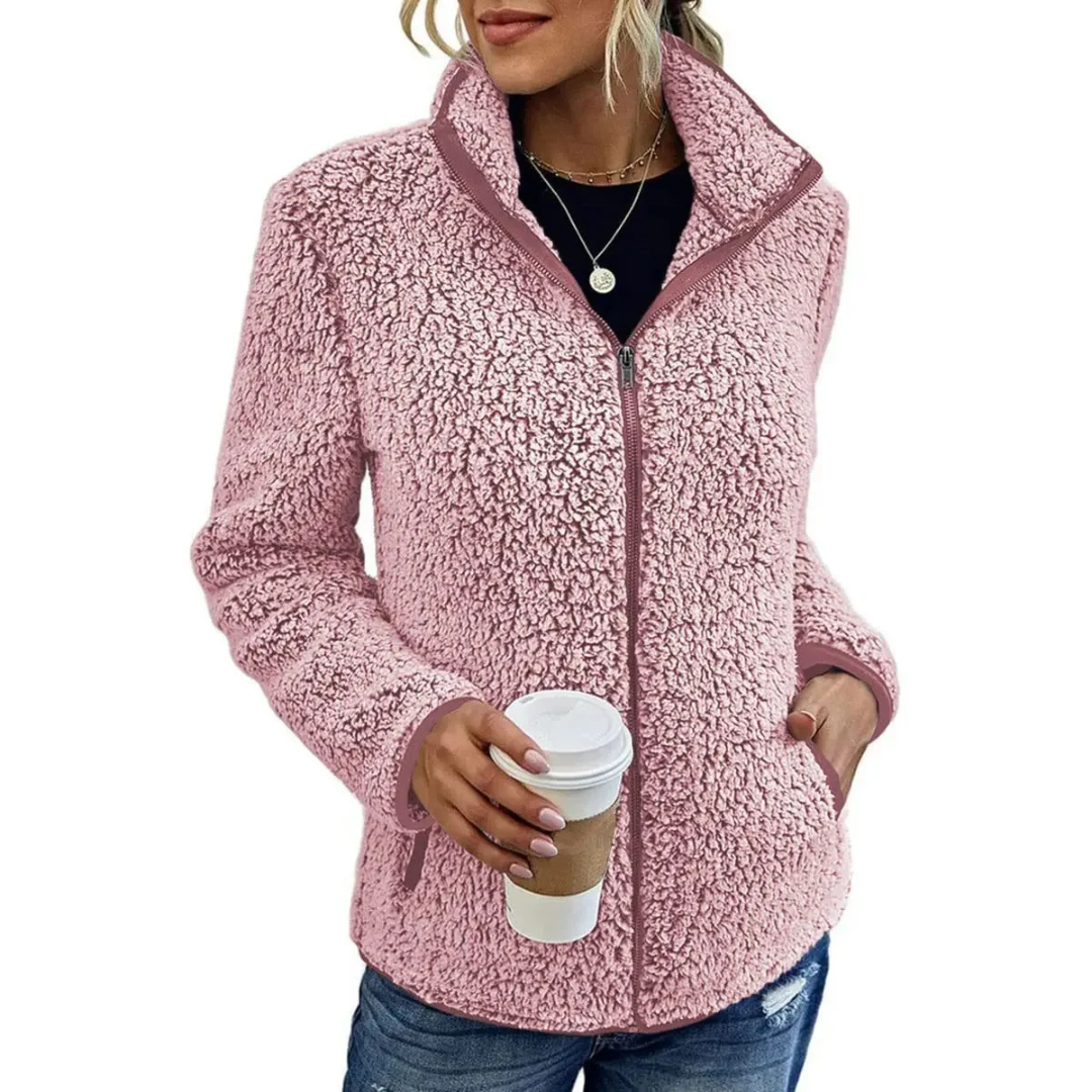 Comfortable Women's Fleece Vest - Petra-Pink-S-Nora Luxe