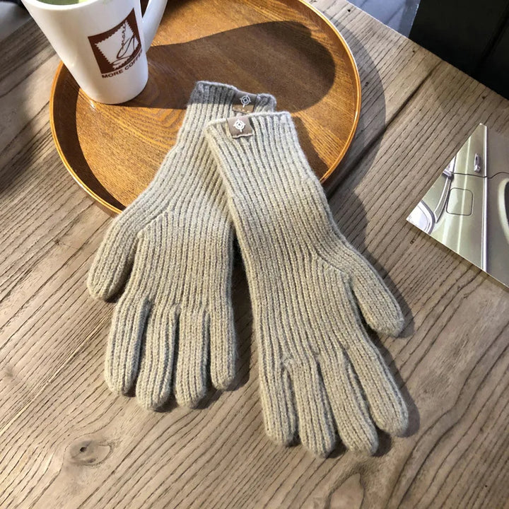 Comfortable Women's Gloves - Isolde-Khaki-Nora Luxe