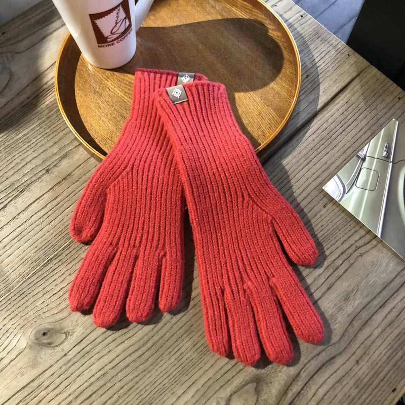 Comfortable Women's Gloves - Isolde-Red-Nora Luxe