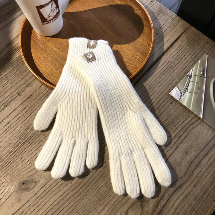 Comfortable Women's Gloves - Isolde-White-Nora Luxe