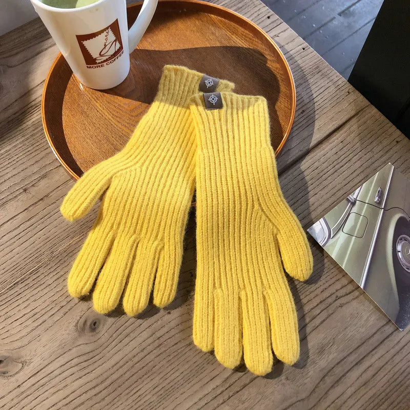 Comfortable Women's Gloves - Isolde-Yellow-Nora Luxe