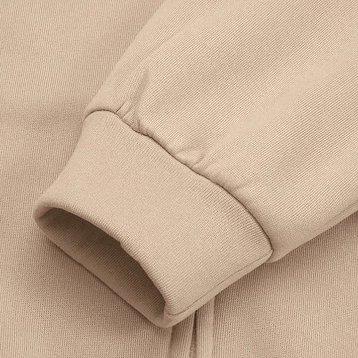 Comfortable Women's Jacket with Hood - ComfyHood-Khaki-S-Nora Luxe