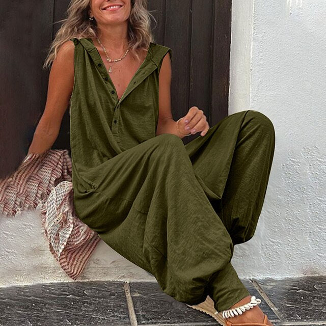 Comfortable Women's Jumpsuit – Nova-Olive green-S-State of Style