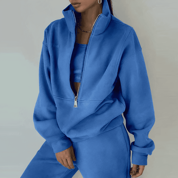 Comfortable Women's Tracksuit - Ava-Blue-S-Nora Luxe