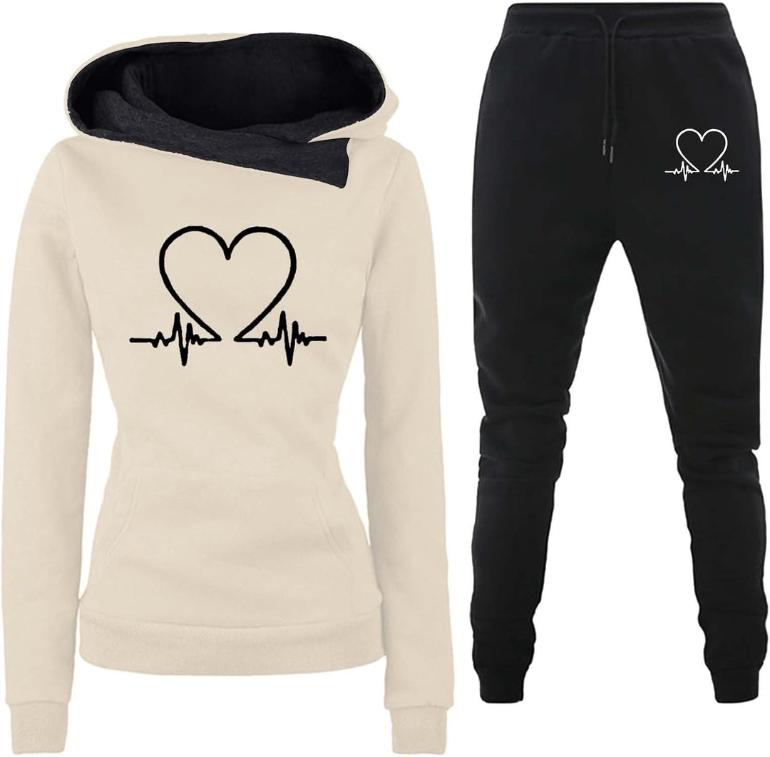 COMFORTABLE WOMEN'S TWO-PIECE TRACKSUIT - WARMFLEX™-Beige-S-Nora Luxe