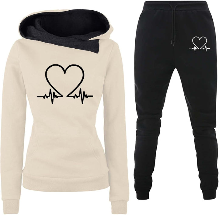 COMFORTABLE WOMEN'S TWO-PIECE TRACKSUIT - WARMFLEX™-Beige-S-Nora Luxe