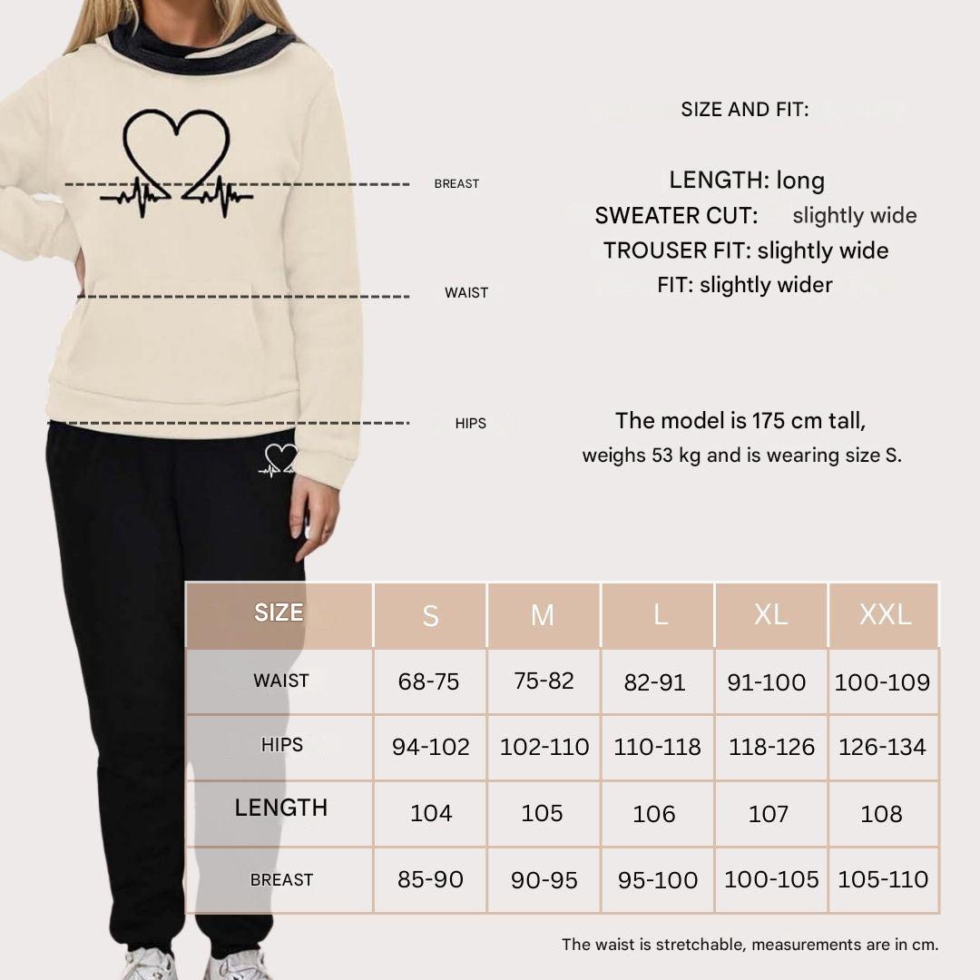 COMFORTABLE WOMEN'S TWO-PIECE TRACKSUIT - WARMFLEX™-Black-S-Nora Luxe