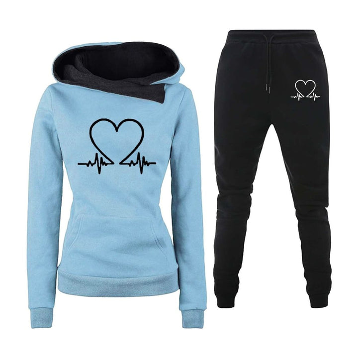 COMFORTABLE WOMEN'S TWO-PIECE TRACKSUIT - WARMFLEX™-Blue-S-Nora Luxe