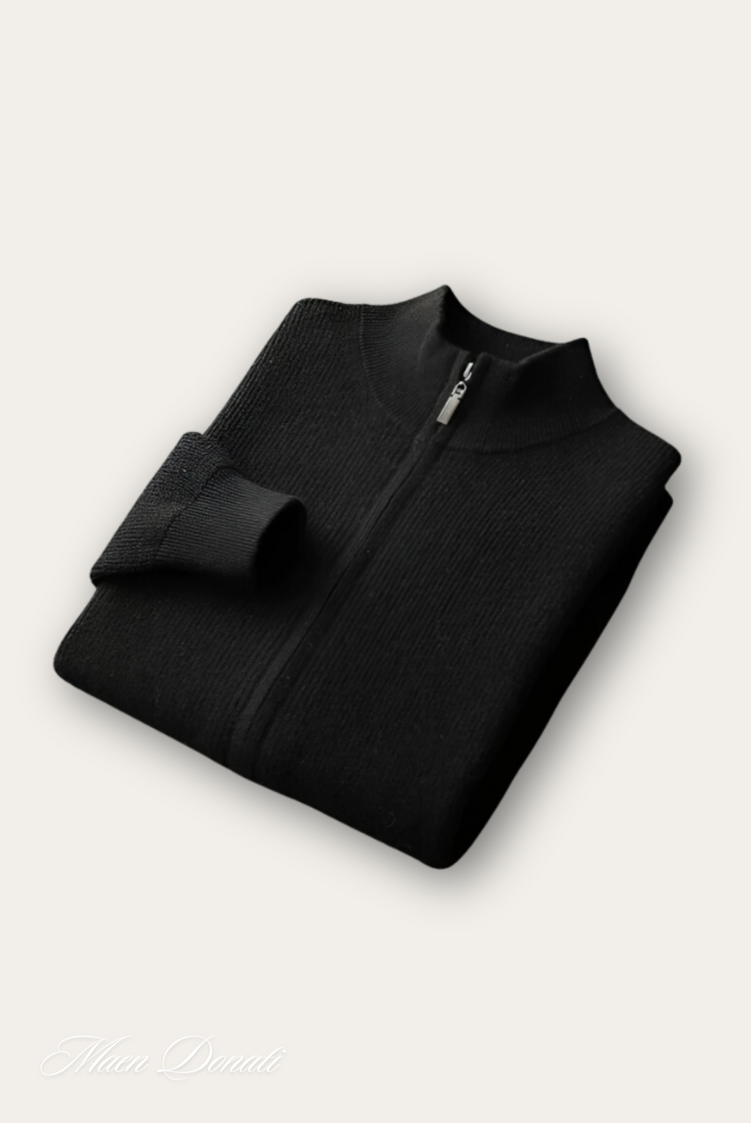 Comfortable Wool Men's Cardigan - Elias-Black-S-Nora Luxe