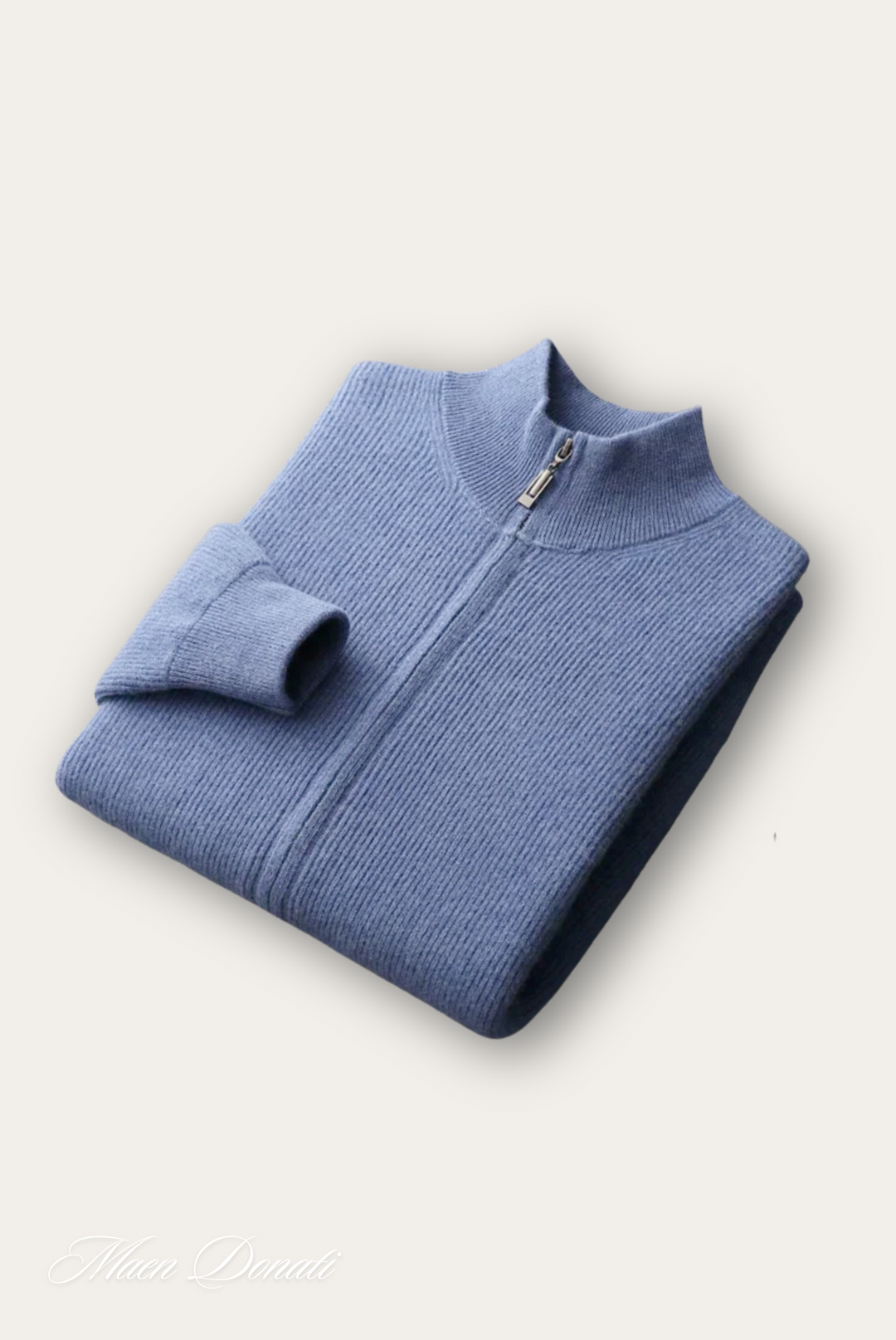 Comfortable Wool Men's Cardigan - Elias-Blue-S-Nora Luxe