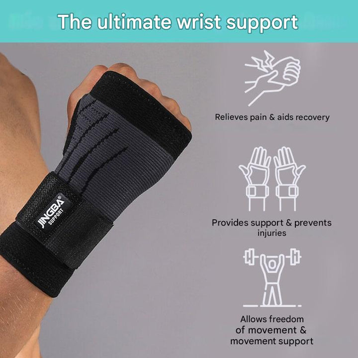 Comfortable Wrist Brace - FlexGuard-S-M-Black-Short-Nora Luxe