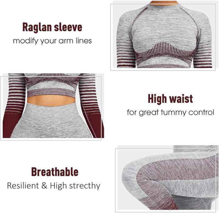 Comfortable Yoga Set - SparkFit-Long Sleeve Black-S-Nora Luxe