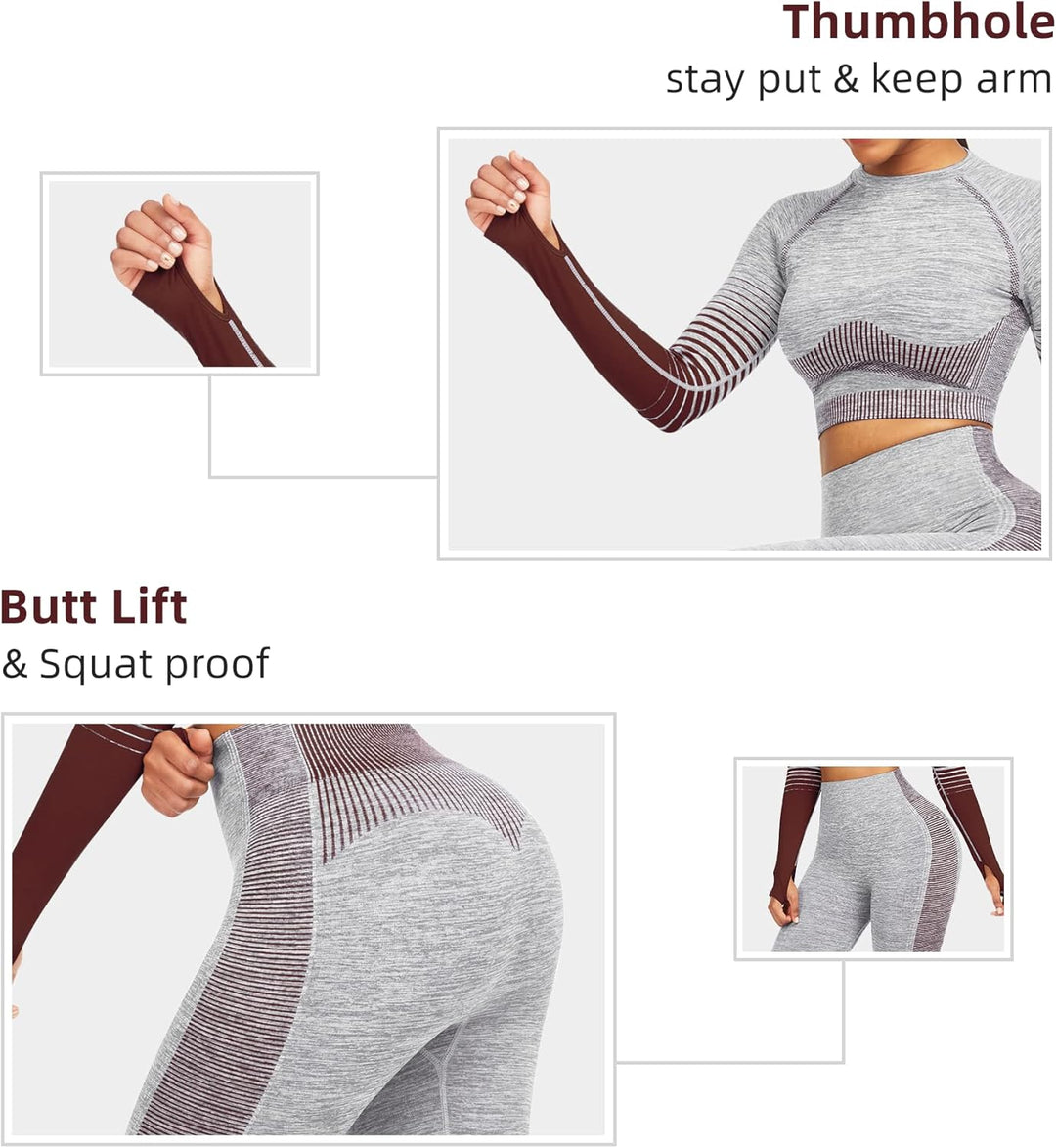 Comfortable Yoga Set - SparkFit-Long Sleeve Black-S-Nora Luxe