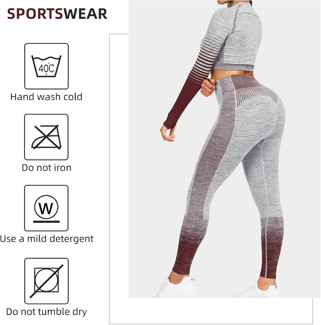 Comfortable Yoga Set - SparkFit-Long Sleeve Black-S-Nora Luxe