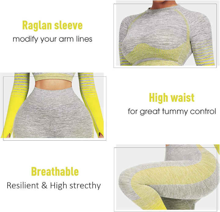 Comfortable Yoga Set - SparkFit-Long Sleeve Black-S-Nora Luxe