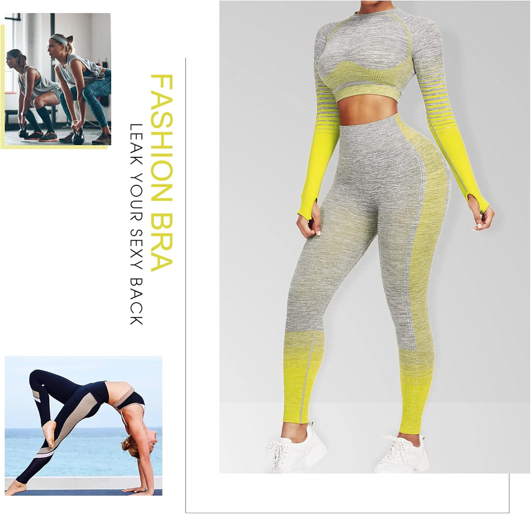 Comfortable Yoga Set - SparkFit-Long Sleeve Black-S-Nora Luxe