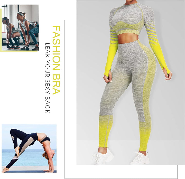 Comfortable Yoga Set - SparkFit-Long Sleeve Black-S-Nora Luxe