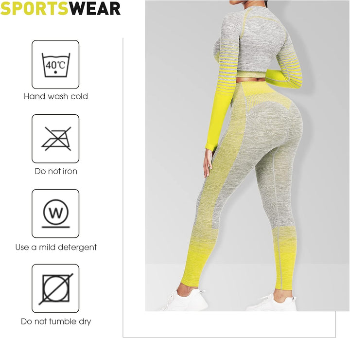 Comfortable Yoga Set - SparkFit-Long Sleeve Black-S-Nora Luxe