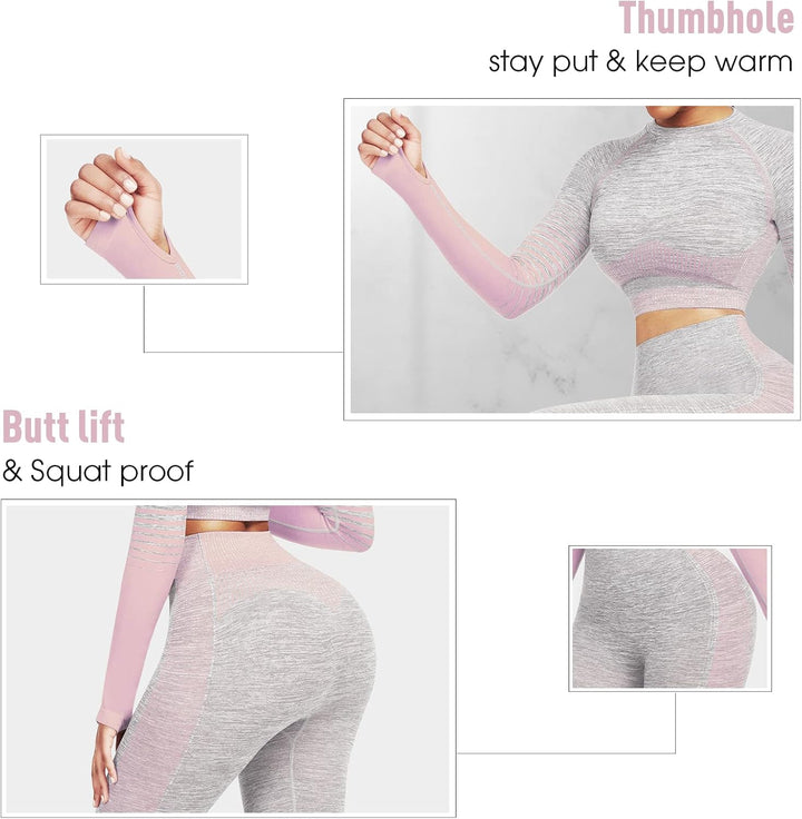 Comfortable Yoga Set - SparkFit-Long Sleeve Black-S-Nora Luxe