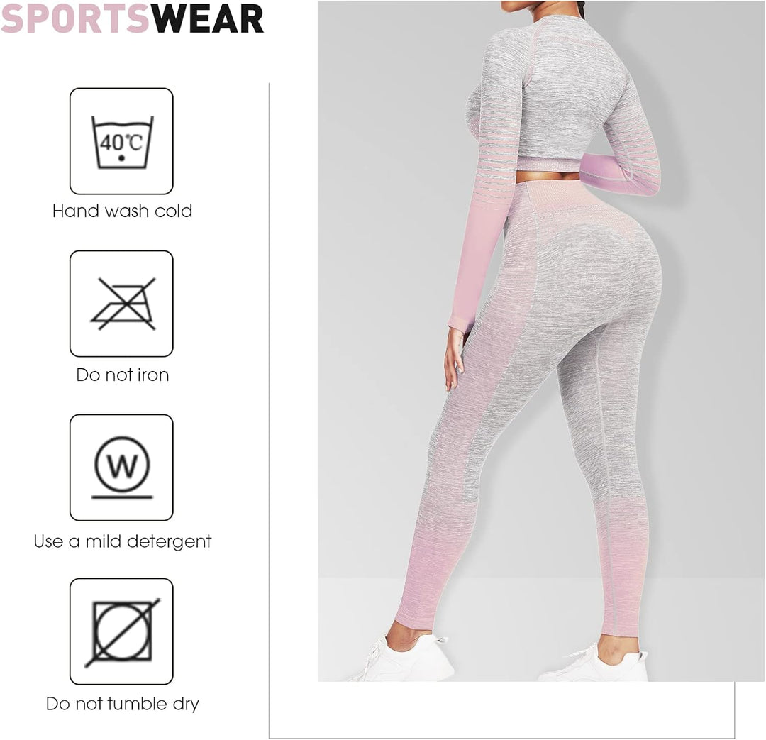 Comfortable Yoga Set - SparkFit-Long Sleeve Black-S-Nora Luxe