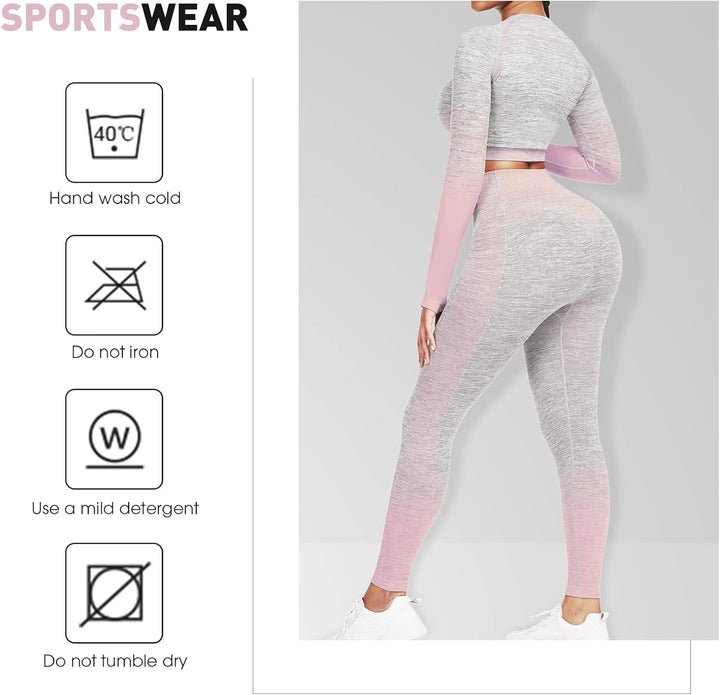 Comfortable Yoga Set - SparkFit-Long Sleeve Black-S-Nora Luxe