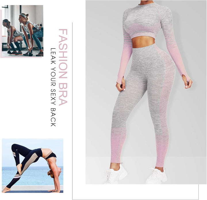 Comfortable Yoga Set - SparkFit-Long Sleeve Black-S-Nora Luxe